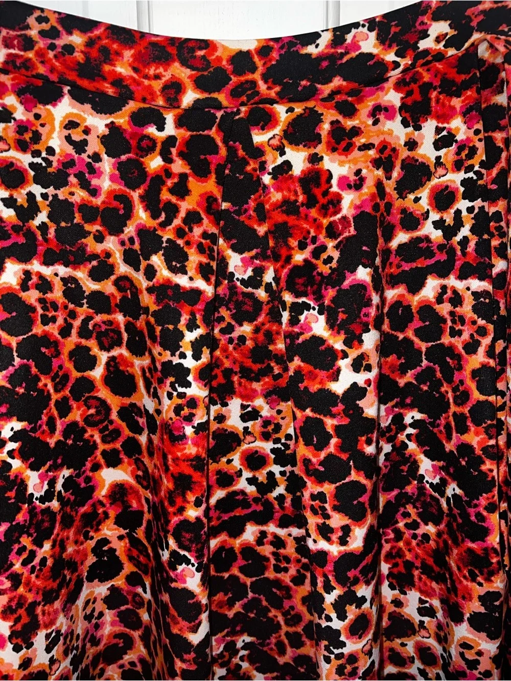 Ashley Stewart Animal Print Pleated Skirt Sz 16